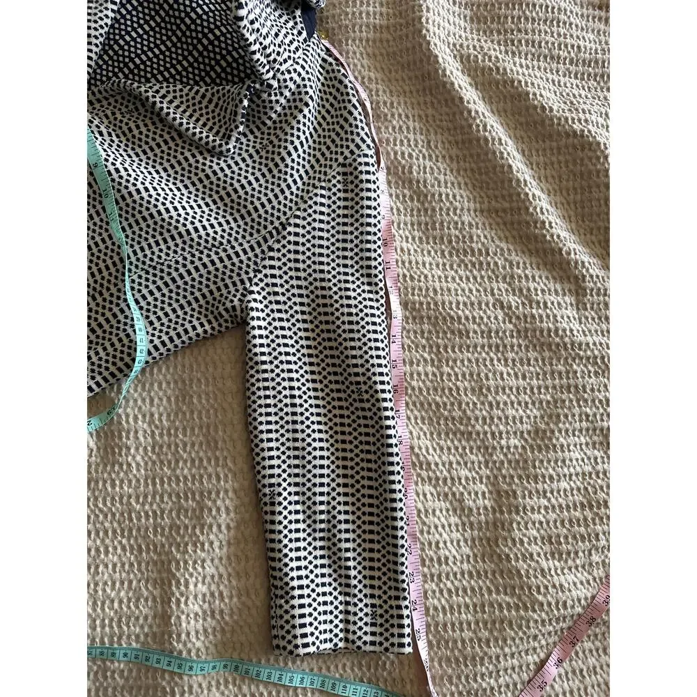 Tory Burch Geometric Jacquard Knit Blazer Jacket - Navy & Ivory - Size‎ XL